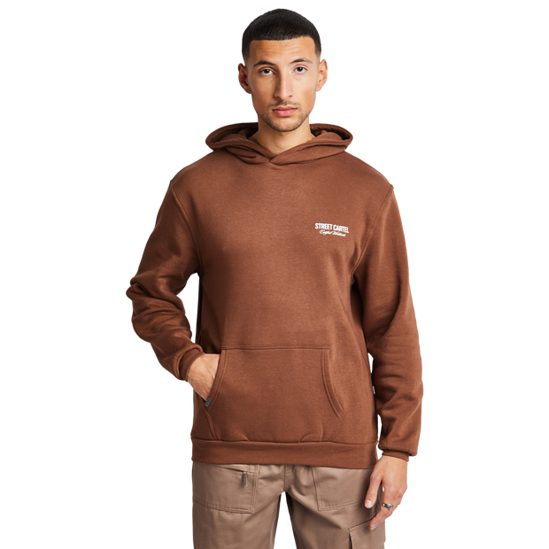 Street Cartel Russo Uomo - Felpe con cappuccio Marrone - Taglia S