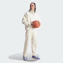 Hombre Sweatshirts - adidas One Bball Half-zip - Cream White Mel-Cream White Mel