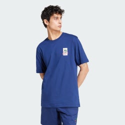 Herren T-Shirts - adidas Originals Leisure League Badge - Dark Blue-Dark Blue