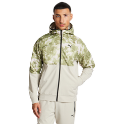 Men Hoodies - Puma Pumatech - Calming Green-Desert Dust