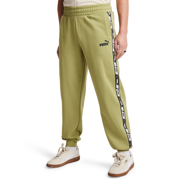 Image of Puma Essentials+ Tape male Pantaloni - Verde - Pile di cotone - Foot Locker035