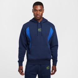 Men Hoodies - Nike Swoosh Air - Midnight Navy-Game Royal-Volt