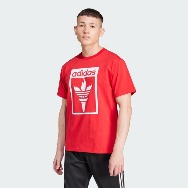 Image of Adidas Trefoil male Magliette - Rosso - Jersey di cotone - Foot Locker035