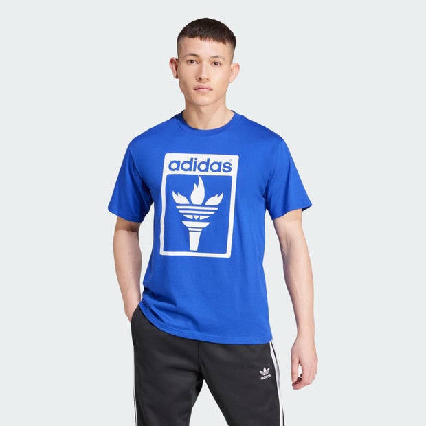 Image of Adidas Trefoil male Magliette - Blu - Jersey di cotone - Foot Locker035