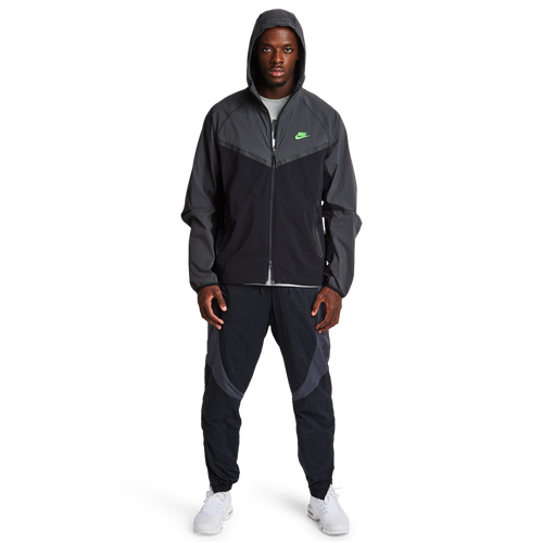 ★Nike★ Tech Woven Top M Light Army Black HJ2955320 HJ2955- Nike Jacket Tech Woven FZ - Light Army/Black