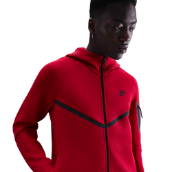 Men Hoodies - Nike Tech Fleece - Gym Red-Black