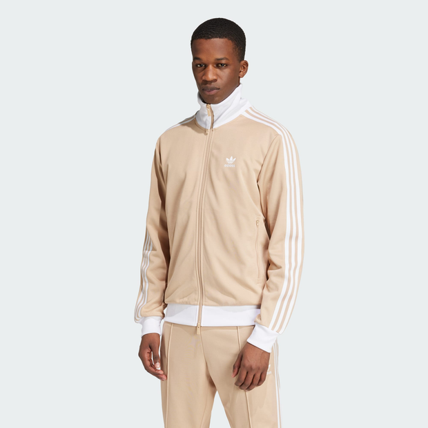 Image of Adidas Adicolor Classics Beckenbauer male Top da pista - Beige - Jersey di cotone - Foot Locker035