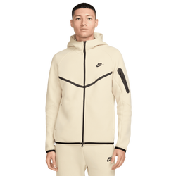 Men Hoodies - Nike Tech Fleece - Lt Khaki-Black
