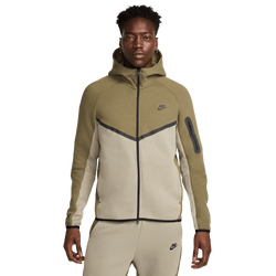 Men Hoodies - Nike Tech Fleece - Medium Olive-Light Army-Black
