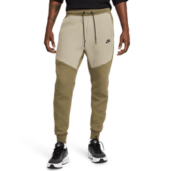 Men Pants - Nike Tech Fleece - Medium Olive-Light Army-Black