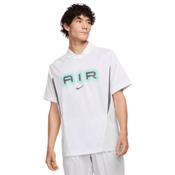 Men T-Shirts - Nike Swoosh Air Football - White-Photon Dust-Iron Grey