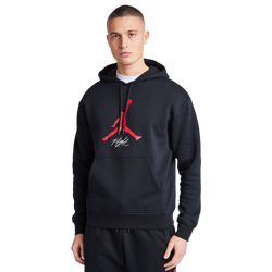 Men Hoodies - Jordan Baseline - Black-Gym Red-Gym Red