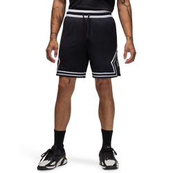 Men Shorts - Jordan Sport Men's Dri-FIT Mesh Diamond Shorts - Black-White