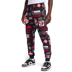 Men Pants - Jordan Essentials Aop - Black-Varsity Red