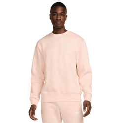 Men Sweatshirts - Nike Club - Washed Coral-White