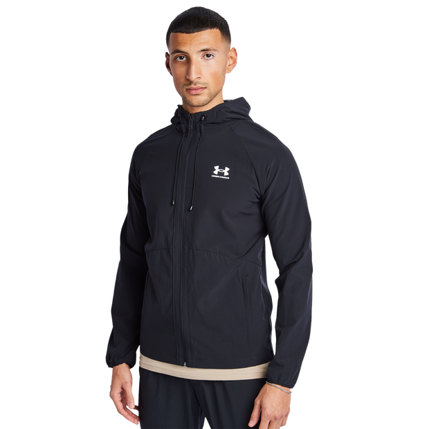 Image of Under Armour Vibe Woven male Top da pista - Nero - Foot Locker035