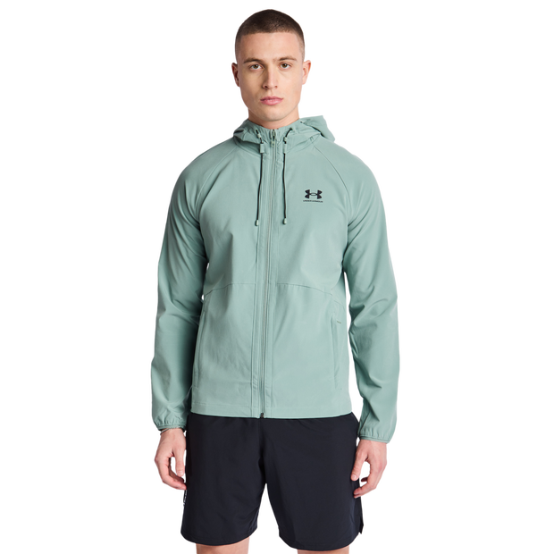 Image of Under Armour Stretch Woven male Top da pista - Verde - Foot Locker035