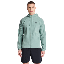 Men Track Tops - Under Armour Stretch Woven - Green-Green