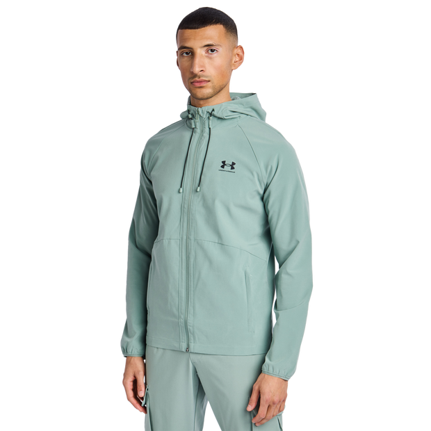 Under Armour Stretch Woven male Top da pista - Verde - Foot Locker
