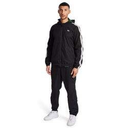 Hombre Track Tops - Lacoste Diamond Weave - Black-White-Green