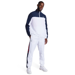 Herren Tracksuits - Lacoste Diamond Weave - White-Navy Blue-Red