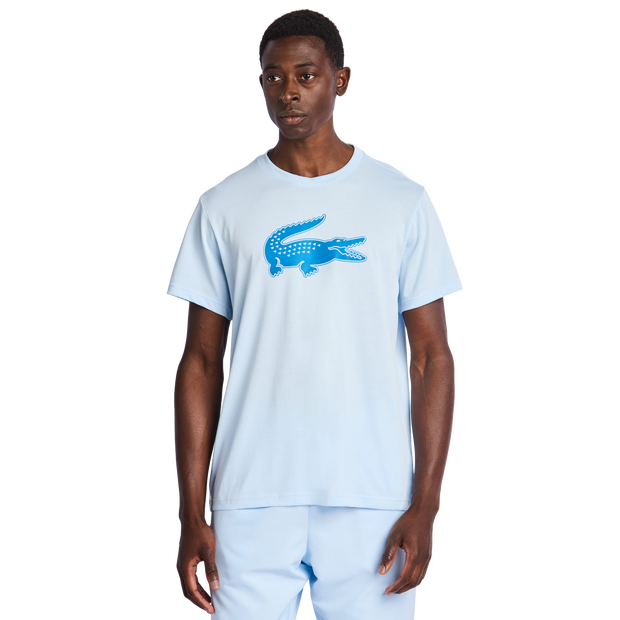Lacoste Big Croc Logo Uomo - Magliette Blu - Taglia S