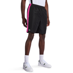 Herren Shorts - Lacoste Diamond Weave - Black-Pink-Black