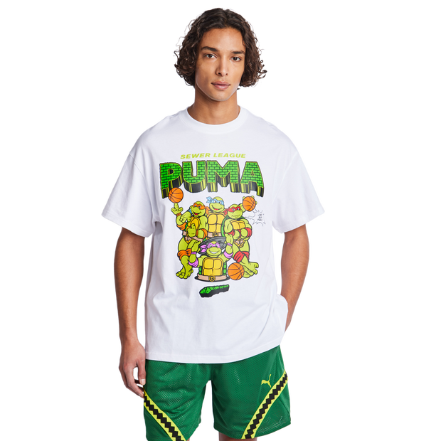 Puma Tmnt Tee Ii male Magliette - Bianco - Foot Locker