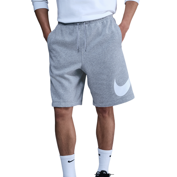 Nike Club Bb Korte Broeken Heren - Grijs - Maat S - Katoen Fleece