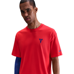 Men T-Shirts - Nike Kobe - Lt Crimson-Hyper Blue
