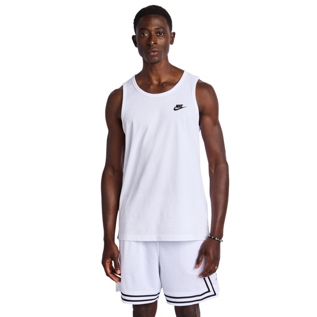 Image of Nike Club male Canotte - Bianco - Jersey di cotone - Foot Locker035