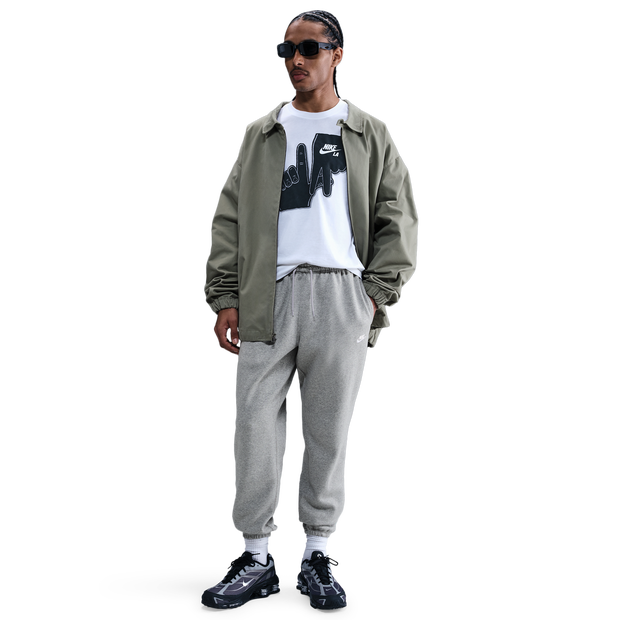 Image of Nike Club male Felpe con cappuccio - Grigio - Foot Locker035