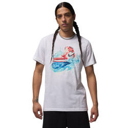 Men T-Shirts - Jordan Flight Essential - White-Black