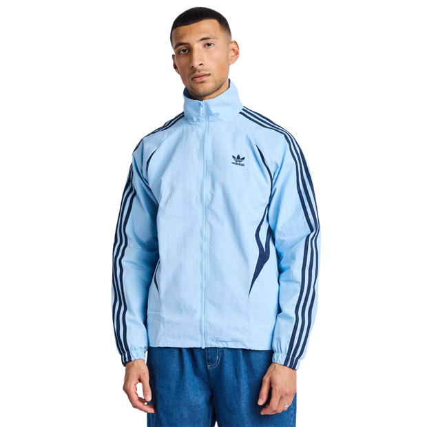 Image of Adidas Archive male Top da pista - Blu - Poly Woven - Foot Locker035