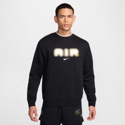 Men Sweatshirts - Nike Air - Black-Metallic Gold