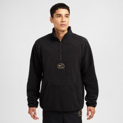 Men Sweatshirts - Nike Air - Black-Metallic Gold