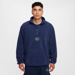 Heren Sweatshirts - Nike Air - Midnight Navy-Volt