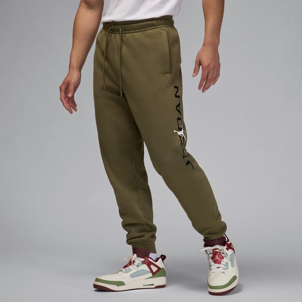 Image of Jordan Essential Joggers male Pantaloni - Olivo - Jersey di cotone - Foot Locker035