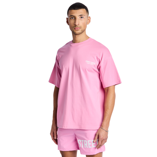Street Cartel Racer Uomo - Magliette Rosa - Taglia L