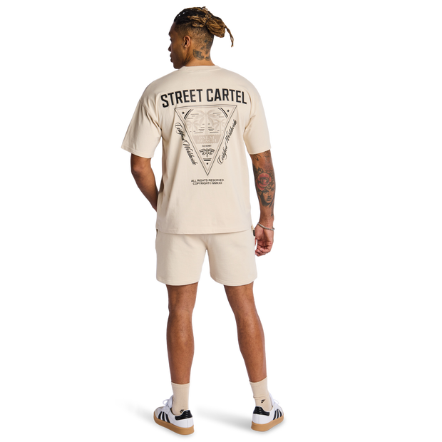 Street Cartel Resort Men T-Shirts - White - Size M - Cotton Jersey