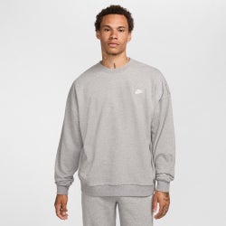 Men Sweatshirts - Nike Club - Dark Grey Heather-Light Smoke Grey