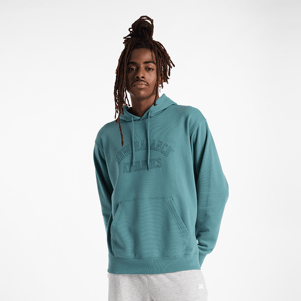 Image of New Balance Graphic male Felpe con cappuccio - Verde - Jersey di cotone - Foot Locker035