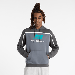 Men Hoodies - New Balance Classics - Grey-Grey