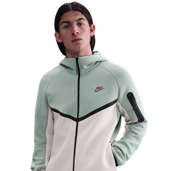 Uomo Hoodies - Nike Tech Fleece - Dusty Sage-Lt Orewood Brn-Plu