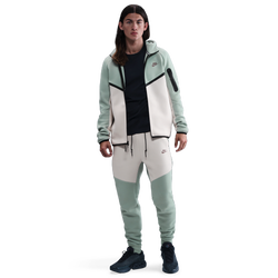 Men Pants - Nike Tech Fleece - Dusty Sage-Lt Orewood Brn-Plu
