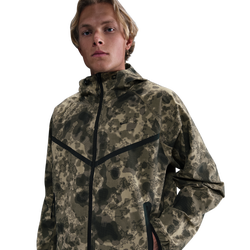 Men Hoodies - Nike Tech Woven - Neutral Olive-Black