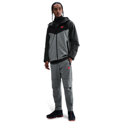 Men Pants - Nike Tech Woven - Smoke Grey-Bright Crimson