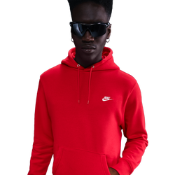 Heren Hoodies - Nike Club Fleece - University Red-University Red