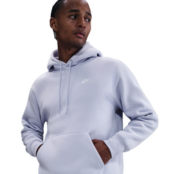 Men Hoodies - Nike Club Fleece - Ghost-Ghost-White