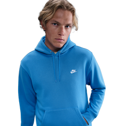 Men Hoodies - Nike Club Fleece - Lt Photo Blue-Lt Photo Blue